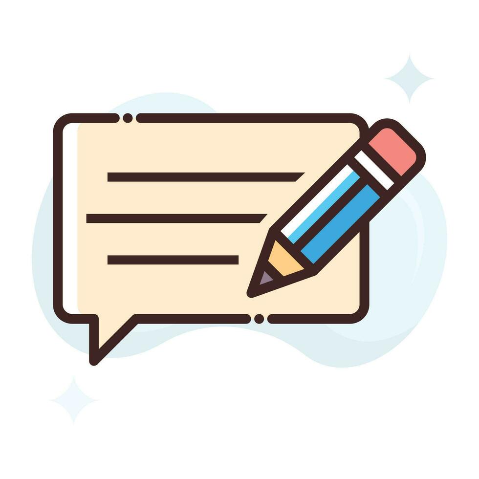 Write Bubble Vector Icon.Simple stock illustration stock.EPS 10