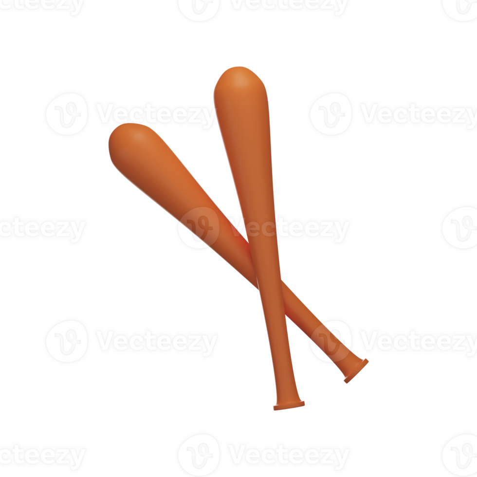 3D Style Cross Basebat Icon In Brown Color. png