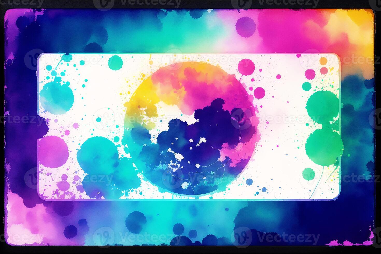 Abstract colorful background. Watercolor paint. Digital art, photo