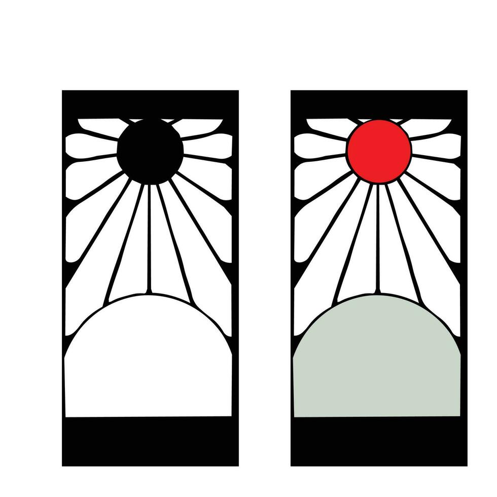 hanafuda pegatina logo diseño tatuaje vector