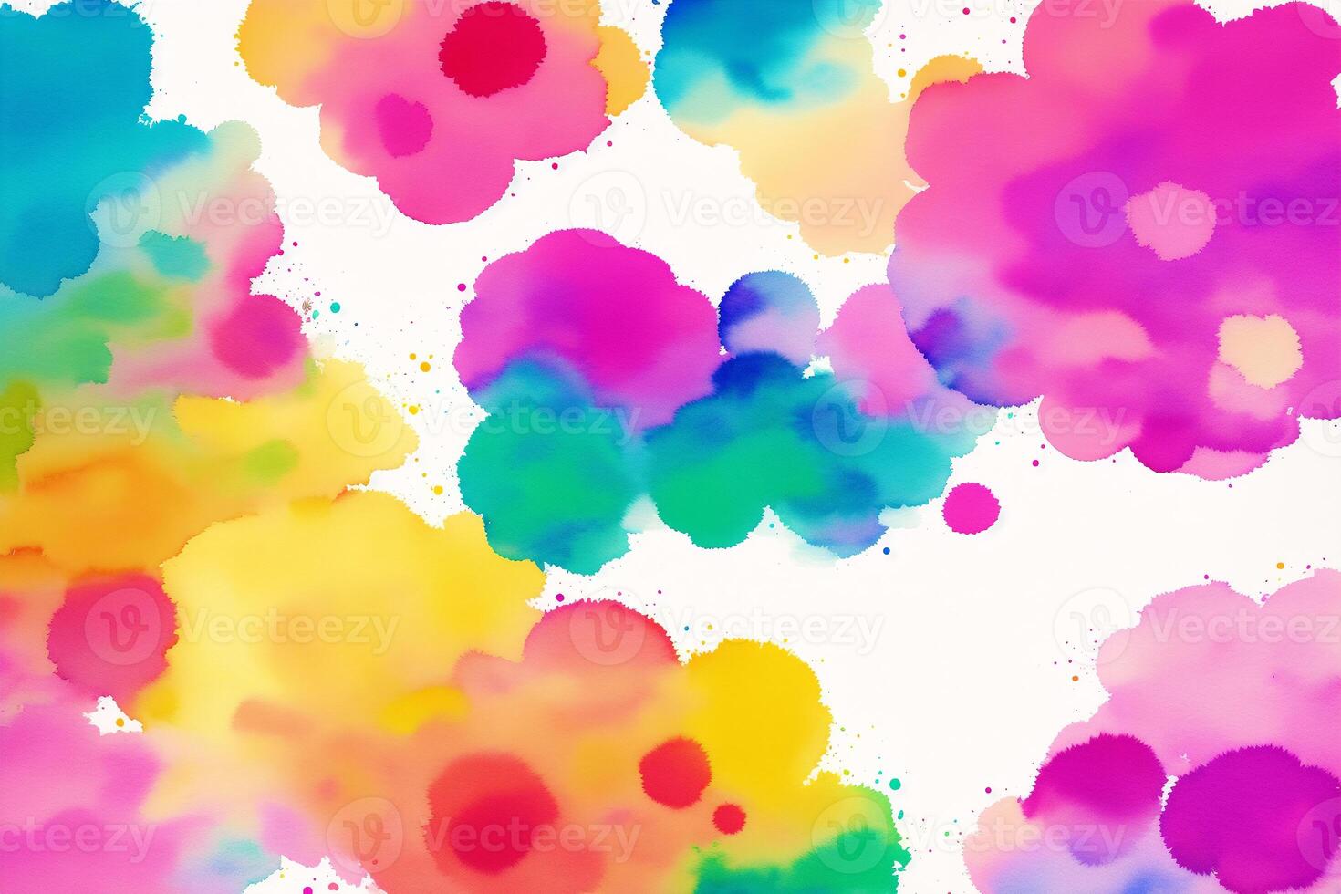 Childrens Day postcard. Childrens Day background. Watercolor paint. Digital art, photo