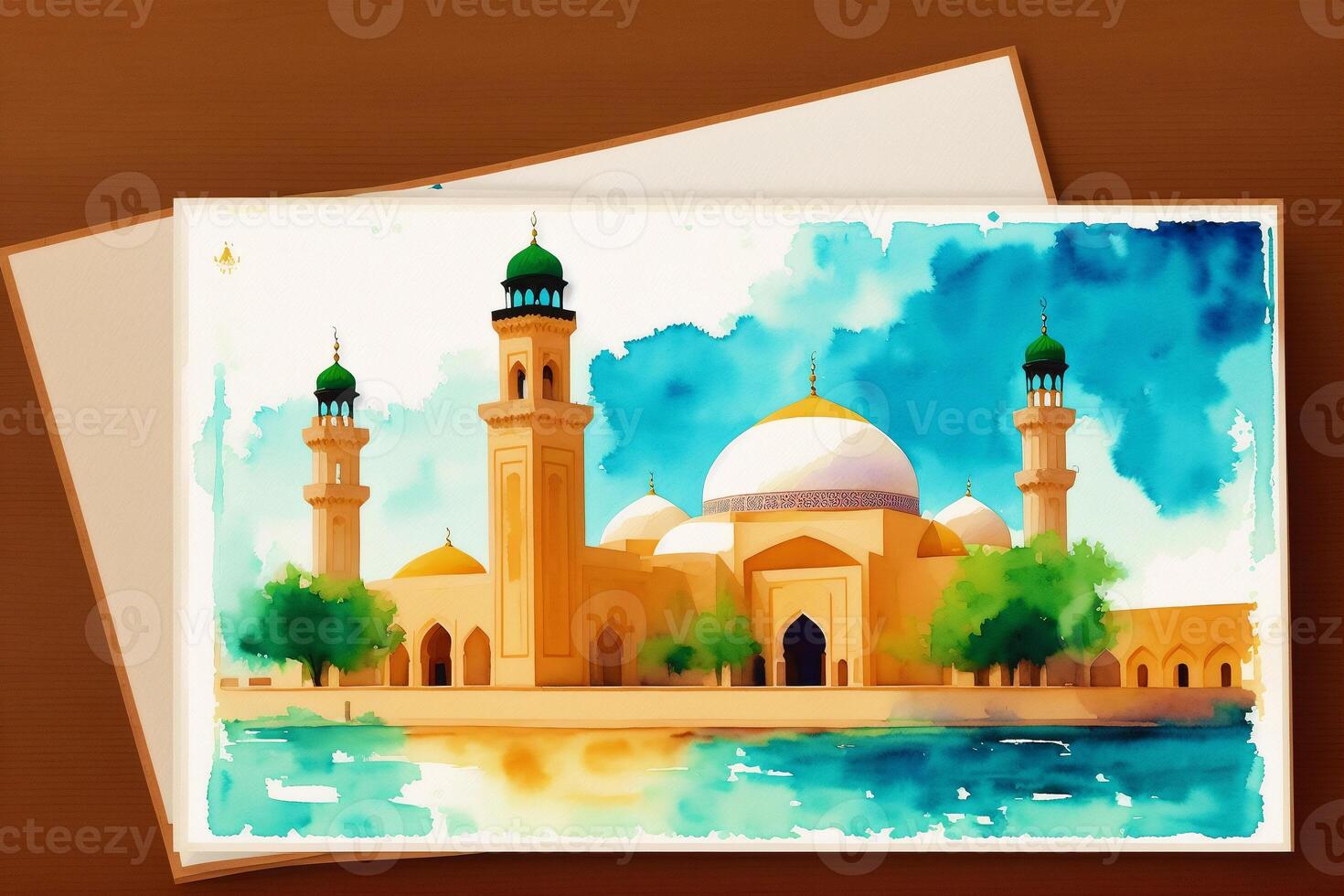 Beautiful old mosque. Islamic background. Eid-al-Adha. Ramadan. Copy space. photo
