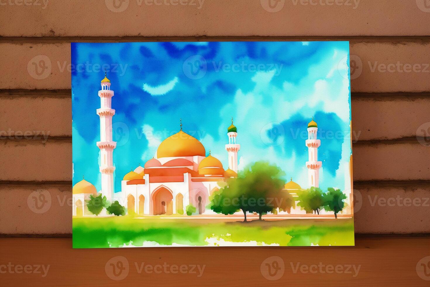 Beautiful old mosque. Islamic background. Eid-al-Adha. Ramadan. Copy space. photo