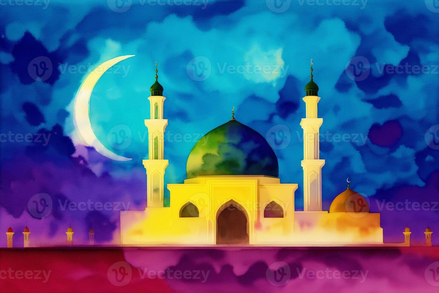 Beautiful old mosque. Islamic background. Eid-al-Adha. Ramadan. Copy space. photo