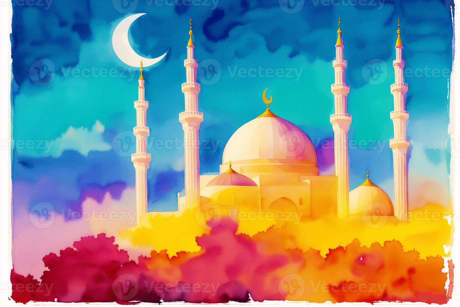 Beautiful old mosque. Islamic background. Eid-al-Adha. Ramadan. Copy space. photo