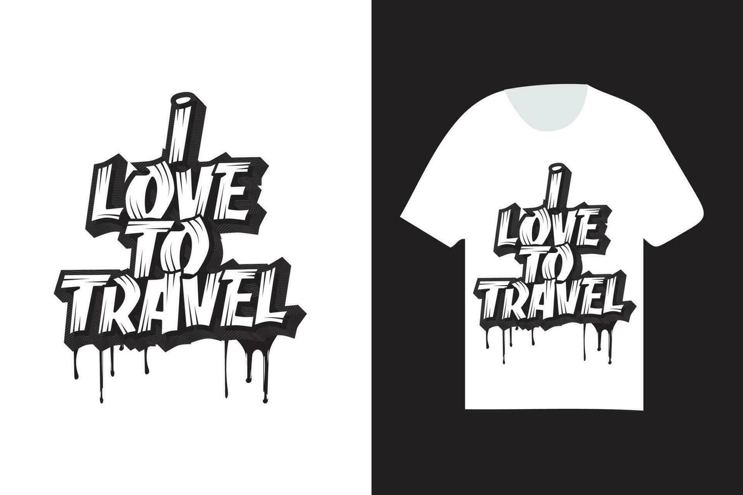 traveling t shirt design, graffiti t shirt design, t shirt template, black and white vector