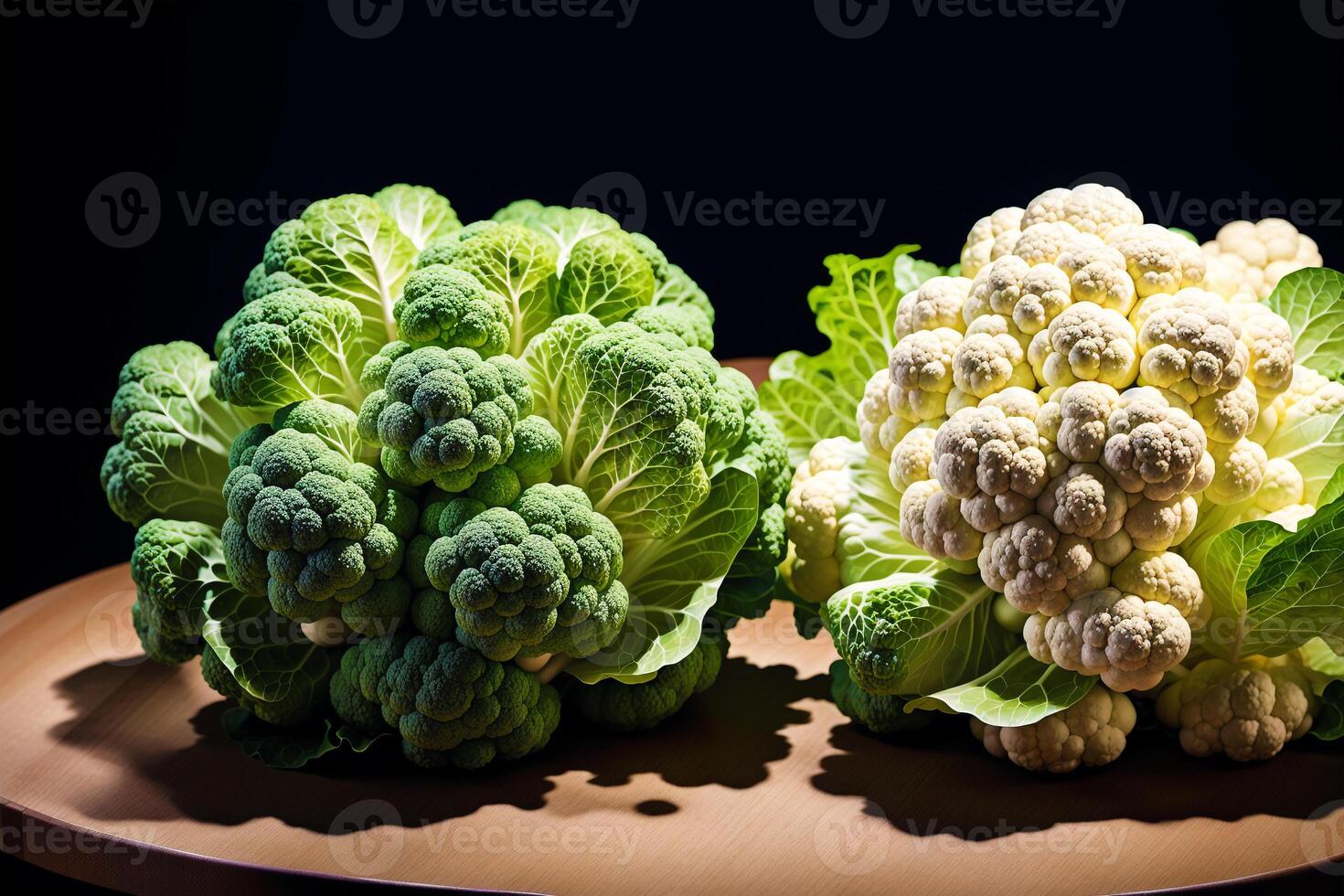Cauliflower on a black background. Vegetarianism and healthy eating. healthy food concept. photo