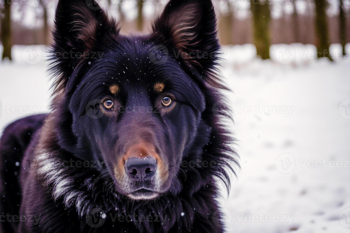Portrait of a beautiful Belgian Shepherd dog in the park. Belgian Malinois. photo