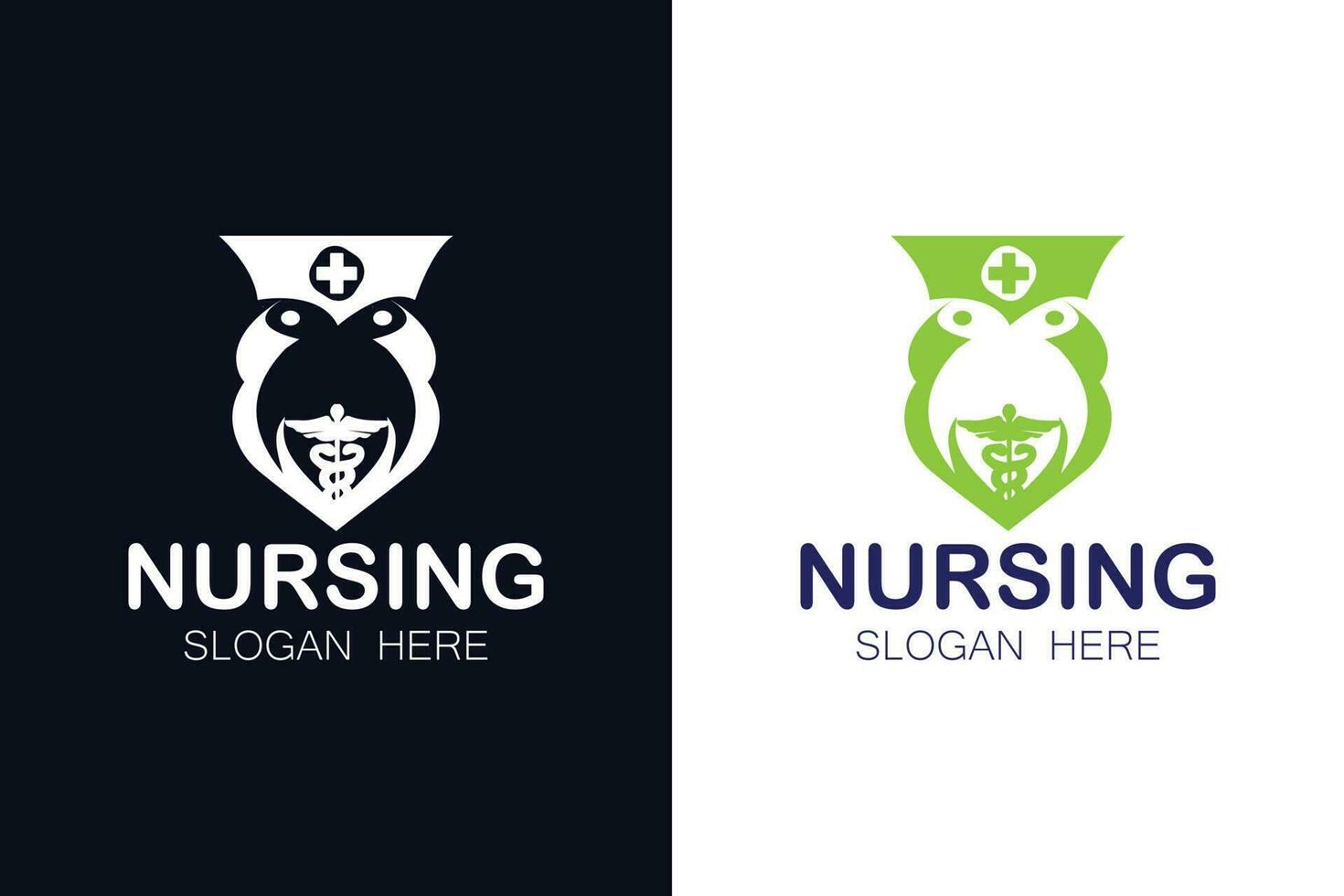 Nursing modern minimalist logo. Medical clinic logo design template. Hospital, Nurse, Diagnostic logo vector