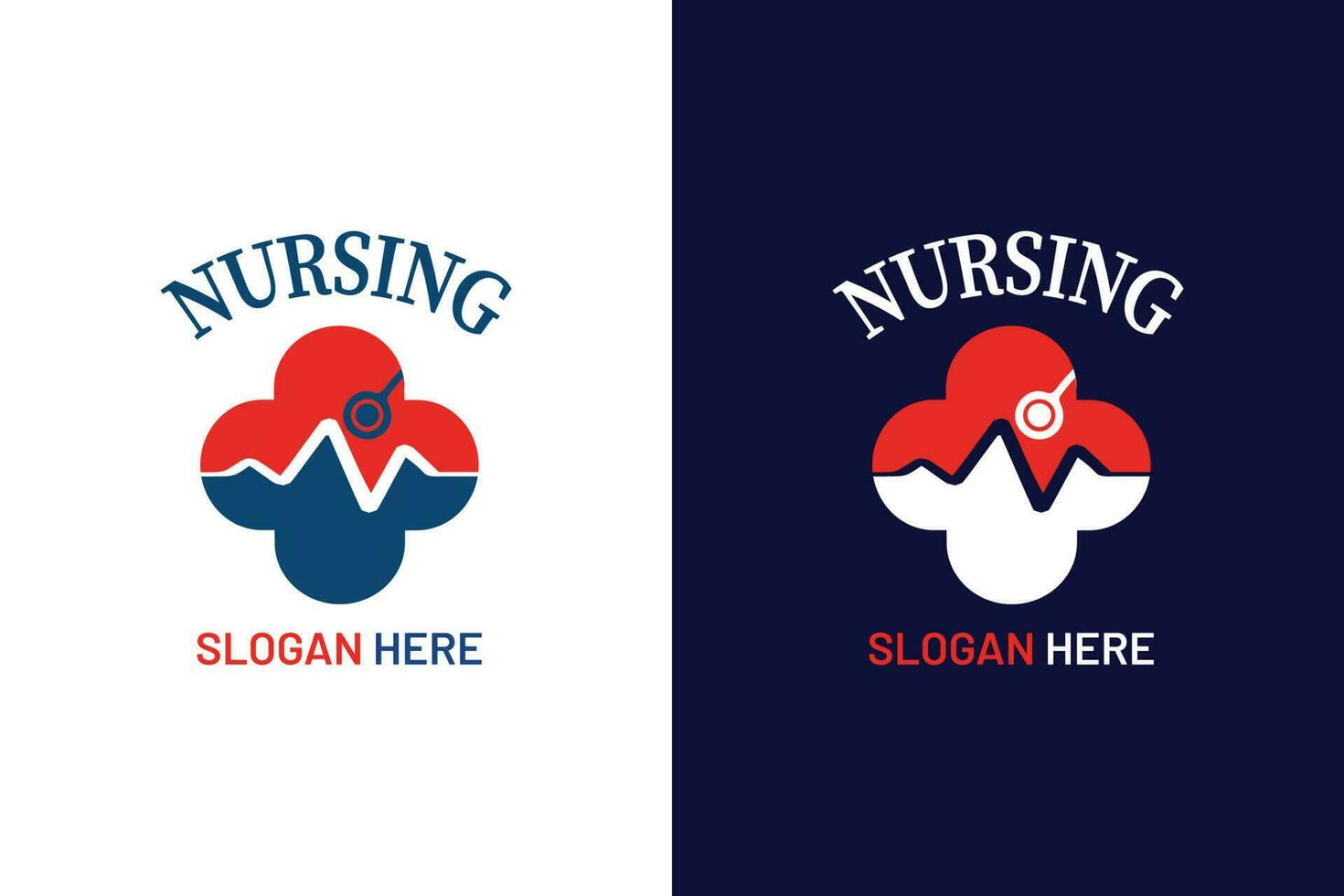 Nursing modern minimalist logo. Medical clinic logo design template. Hospital, Nurse, Diagnostic logo vector