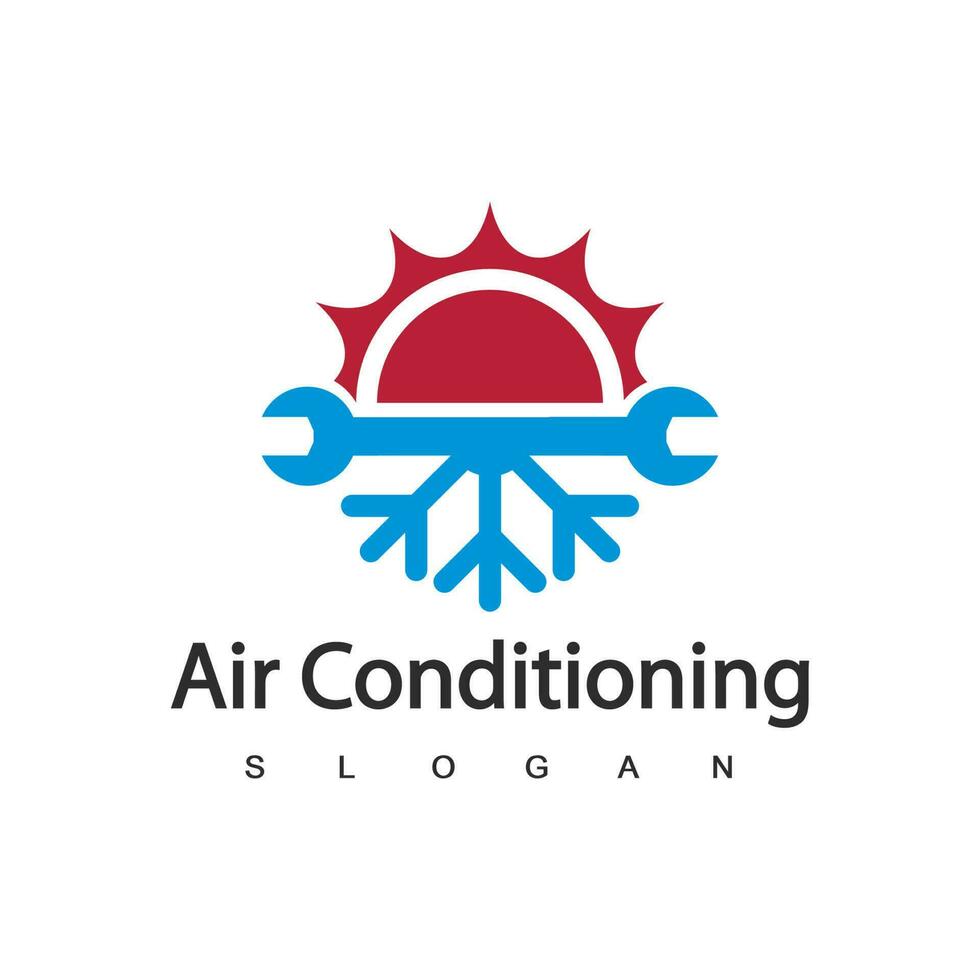 logotipo de aire acondicionado, concepto de logotipo hvac vector