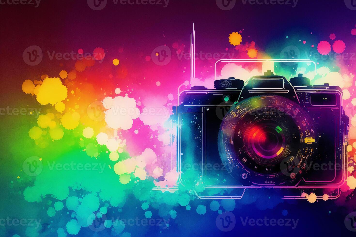 Abstract colorful background. Watercolor paint. Digital art, photo