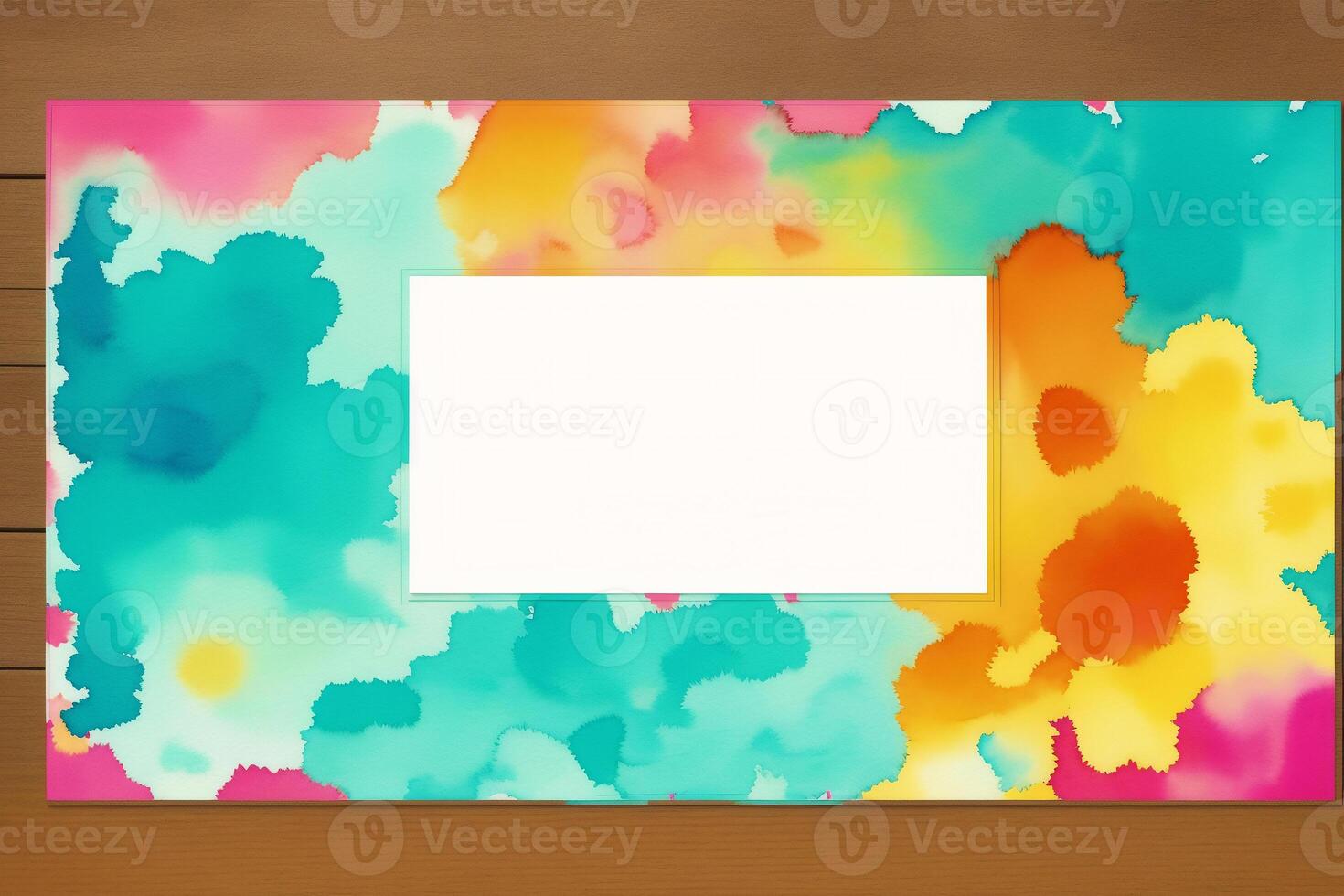 Mothers Day postcard. Watercolor hand painted floral frame. Greeting card. Watercolor paint. Digital art, photo