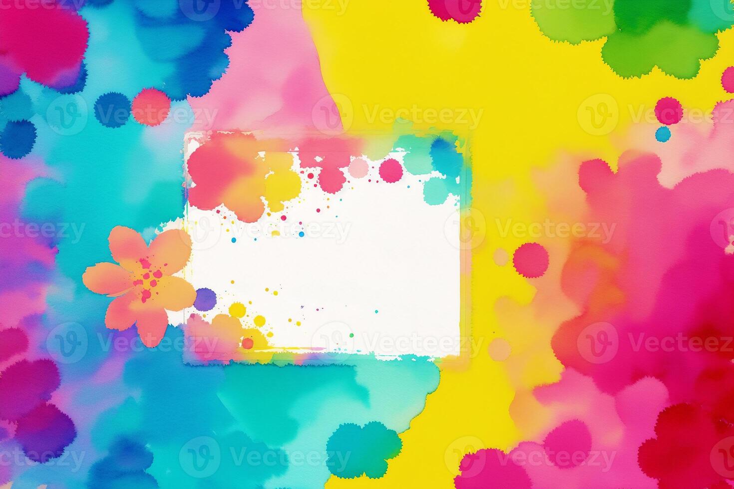 Childrens Day postcard. Childrens Day background. Watercolor paint. Digital art, photo