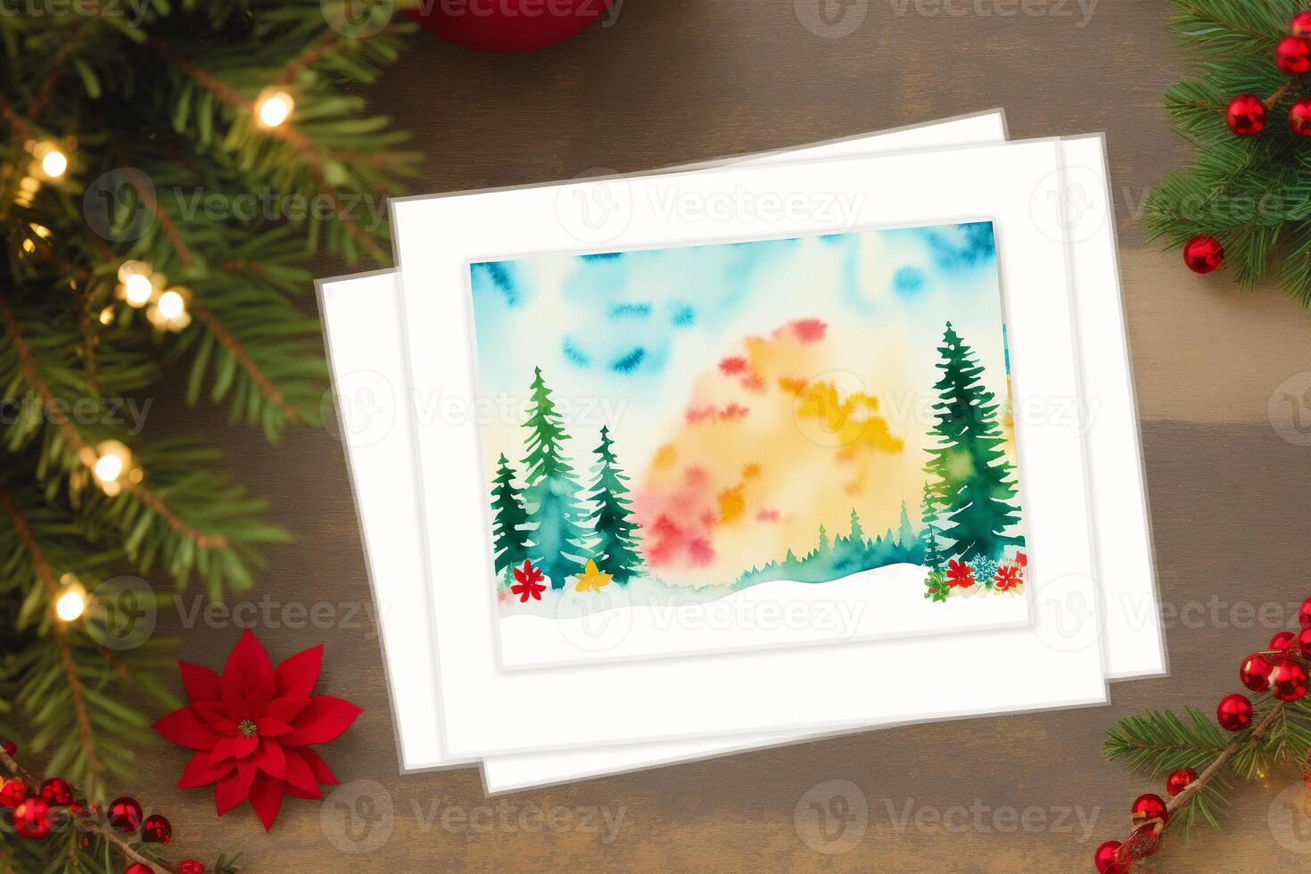 Christmas postcard. Christmas background. Happy New Year. photo