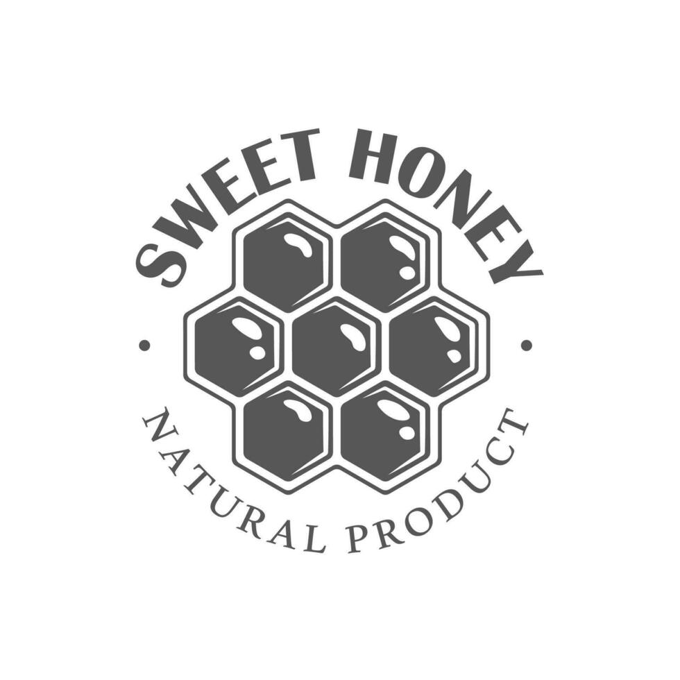 Vintage honey label vector