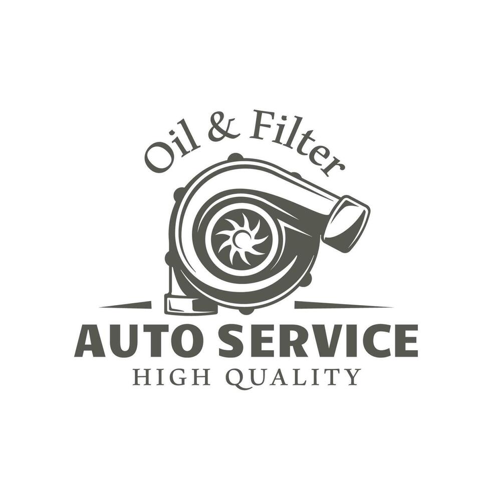 Car service label isolated on white background vector