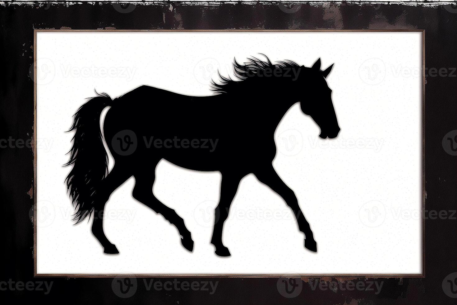 Illustration of a horse on abstract watercolor background. Watercolor paint. Digital art, photo
