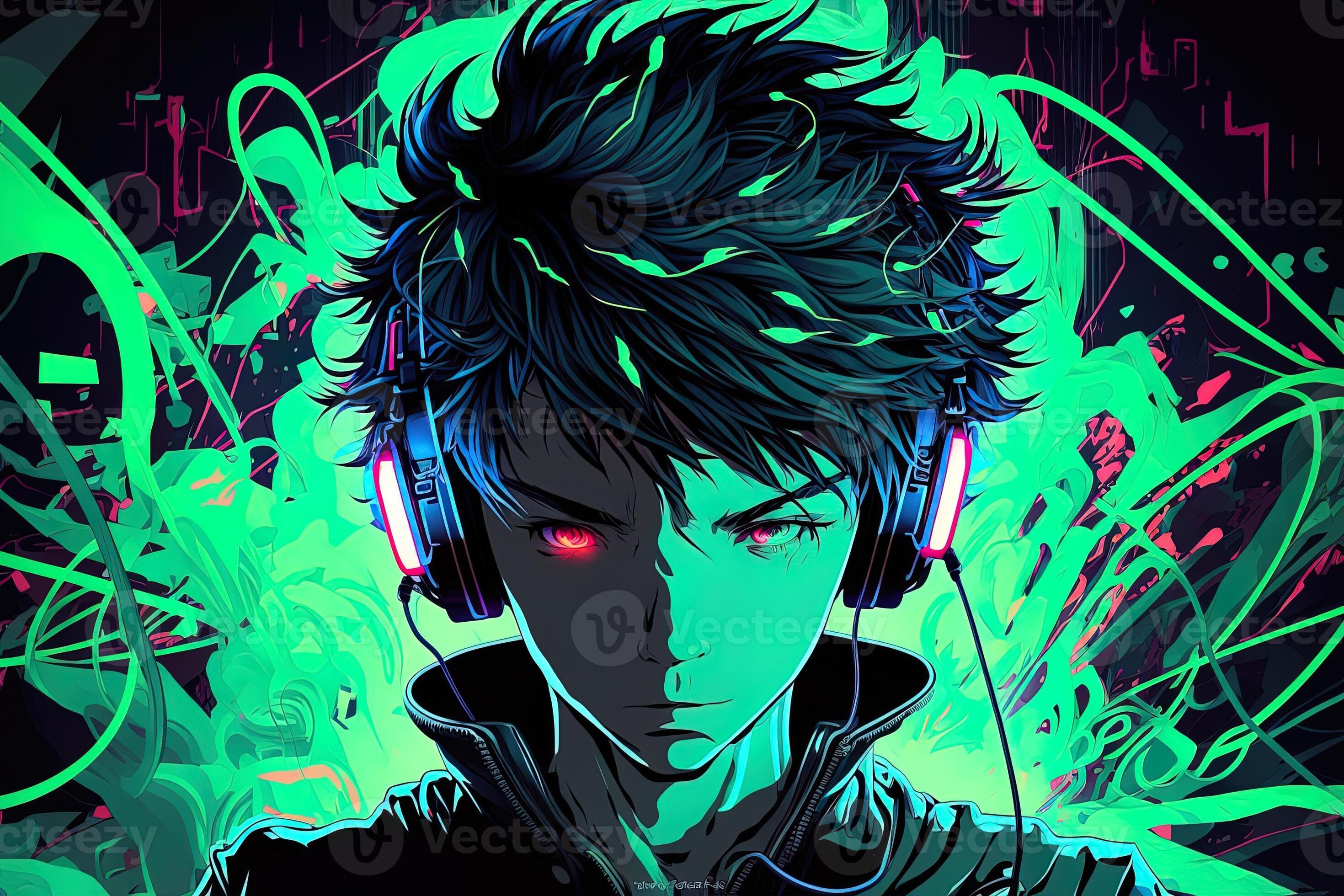 Anime Boy  Blue Eyes  Headphones wallpaper  YouTube