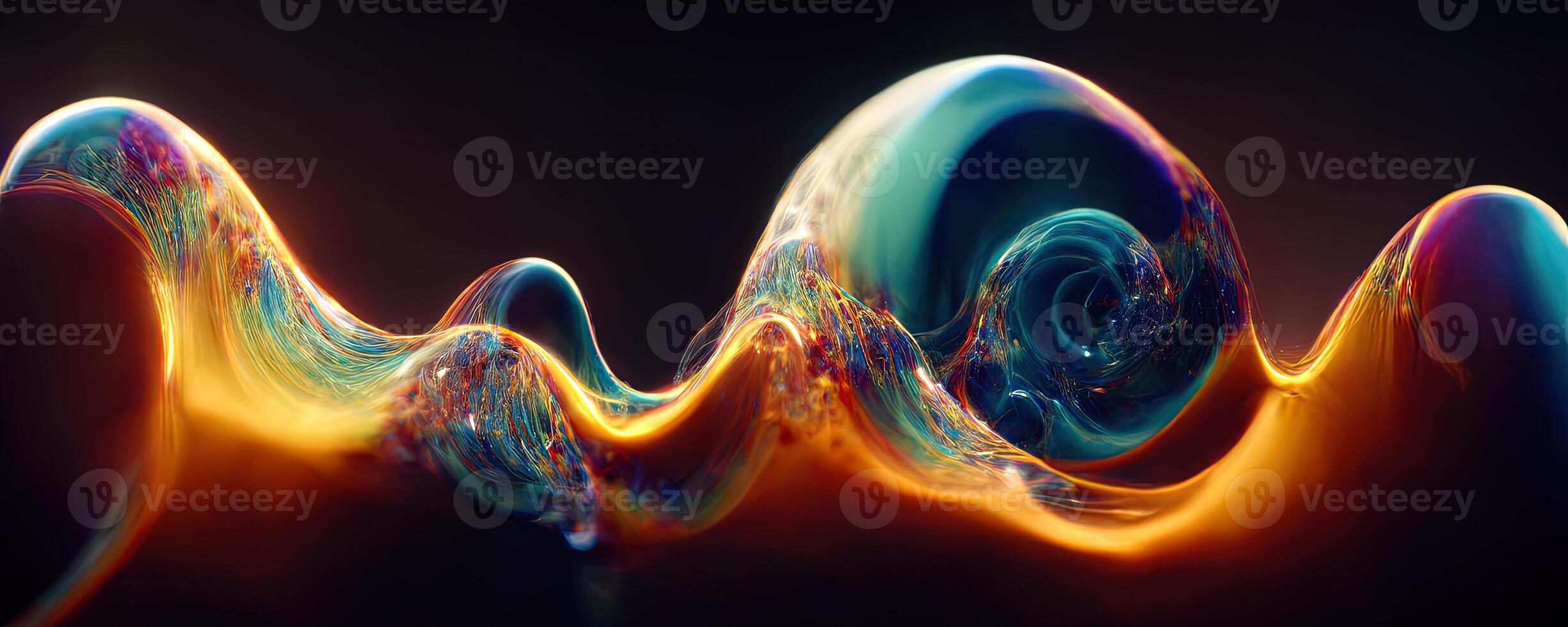 Illusion or dream, innovation or exploration, technology or sci fi. Physics quantum fluctuations 8k octane rendered ultra realistic. Digital art banner for game or movie. photo