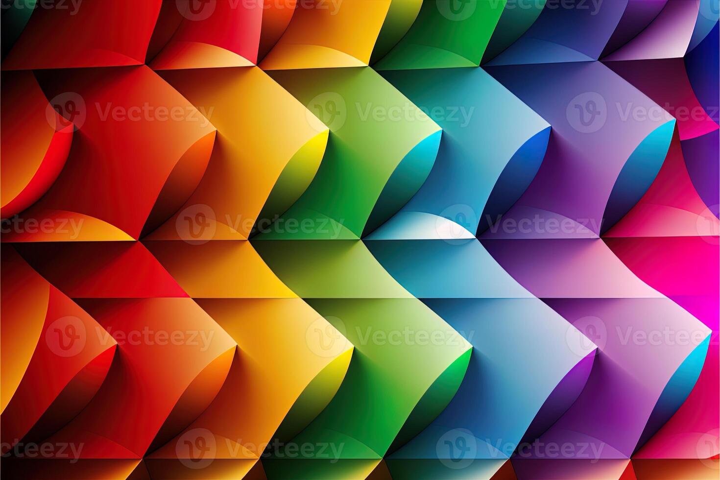 Abstract rainbow colored geometric background, with lots of copy space. Rainbow of colorful blocks abstract background. abstract geometric mosaic rainbow. photo