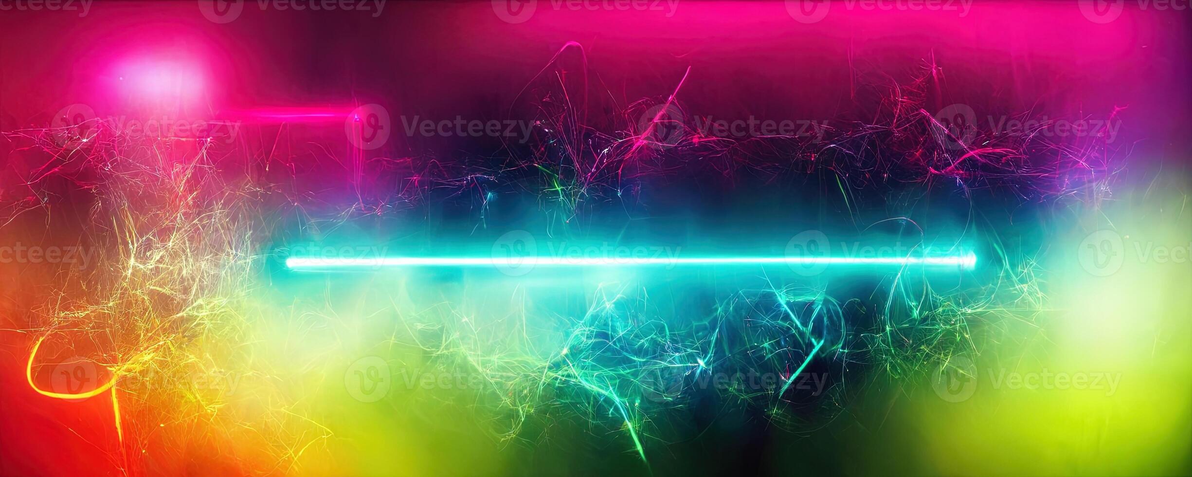 illustration of gaming background abstract, cyberpunk style of gamer wallpaper, neon glow light of sci-fi. Glowing iridescent neon lights for both light and dark backgrounds. photo