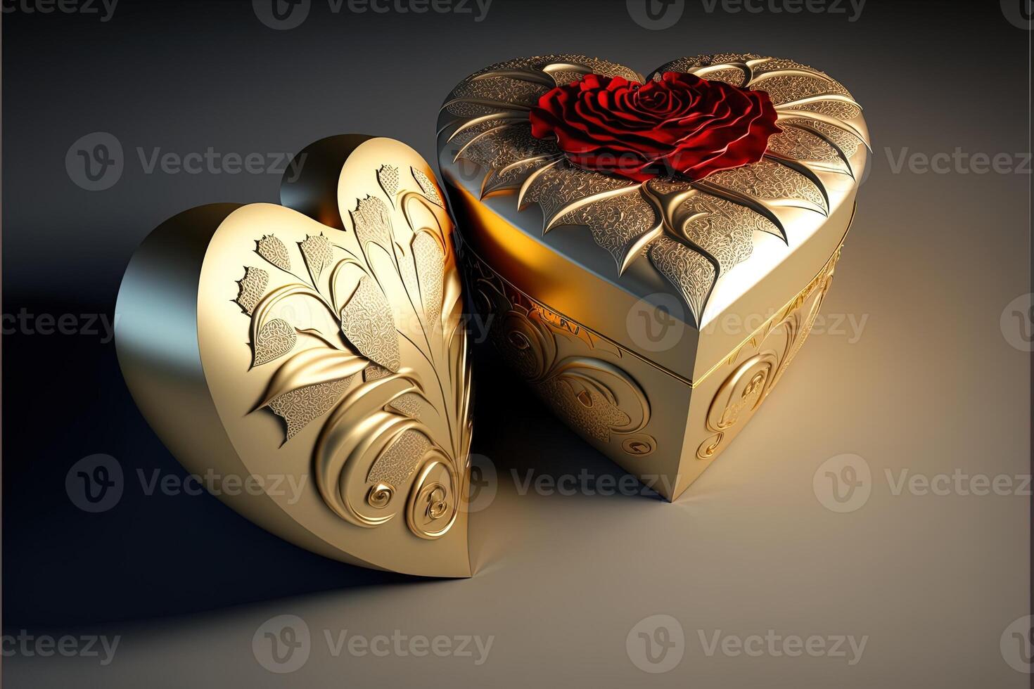 Realistic decorative gift boxes 3d gifts white cardboard packaging templates side view heart shape presents Perfectly wrapped valentines giftbox luxury cardboard photo