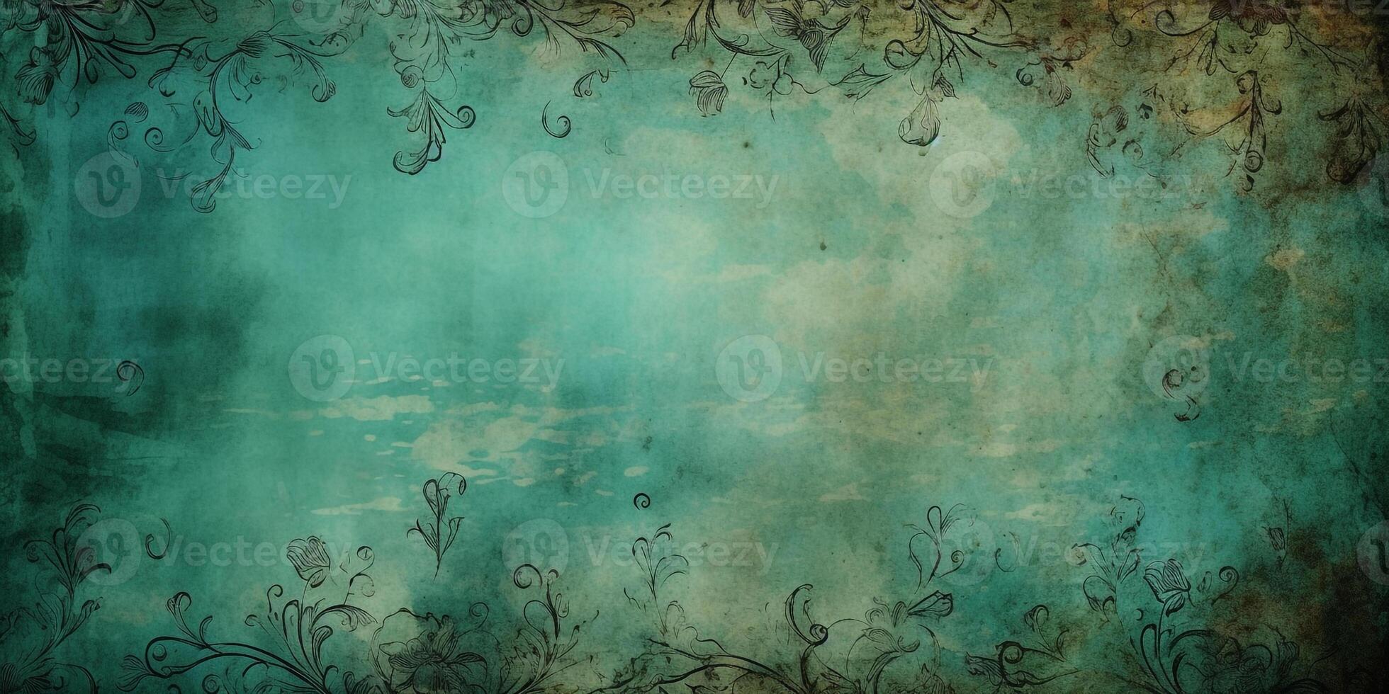 turquesa grunge textura antecedentes afligido superficie en agua azul sombras. ai generativo foto