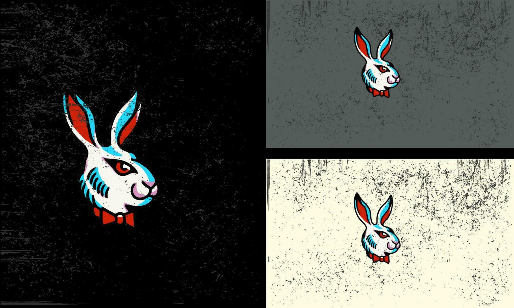 head rabbit vector illustration mascot flat design