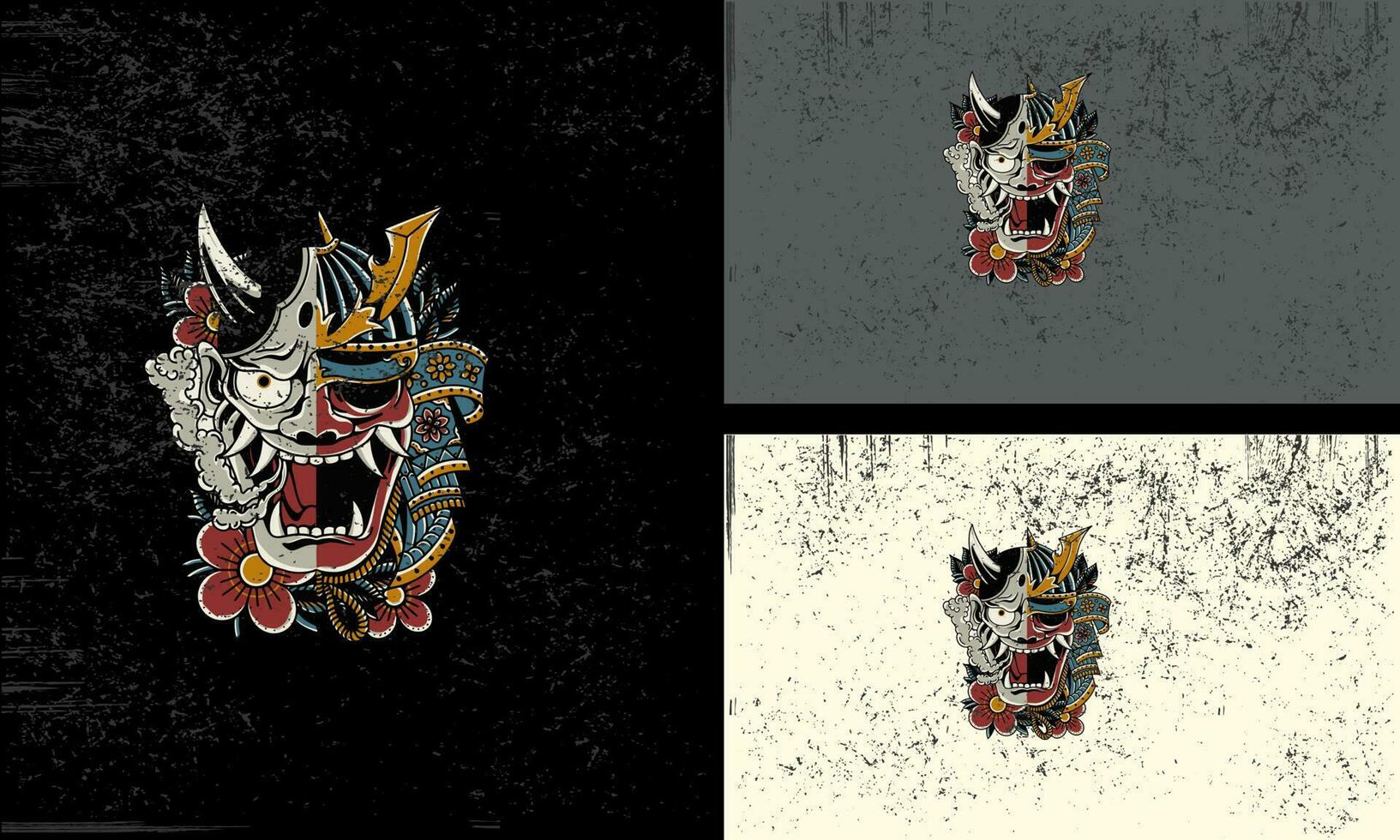 head devil and horn vector mascot design