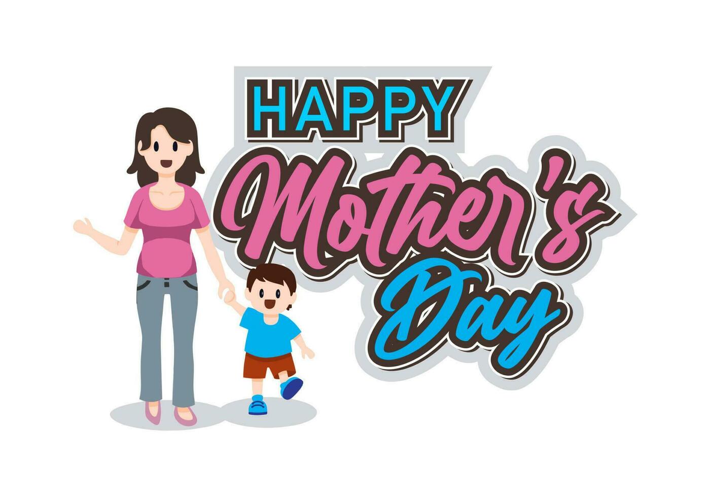 Happy Mothers day. Happy Mother's day design illustration Happy Mother's day background. Mother day poster. vector