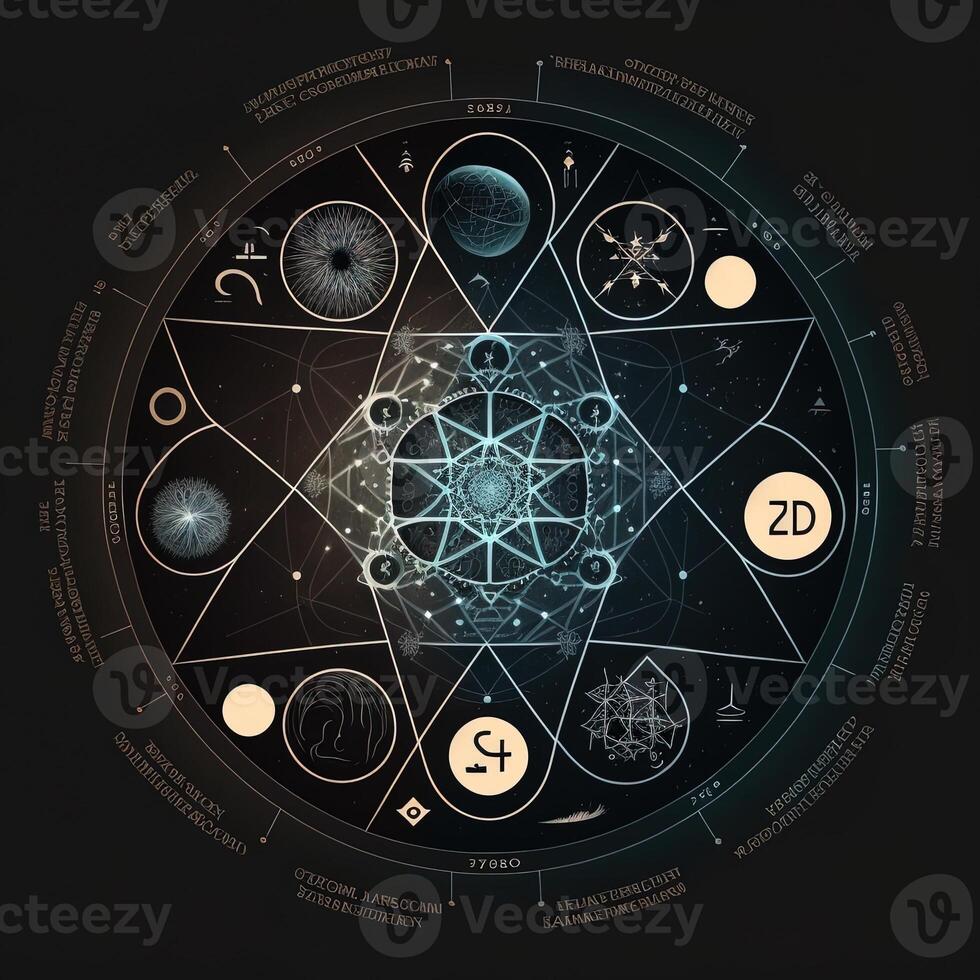 energetics symbols minimalist, mystical scientific graph Perfect for web designers, publishers, and content creators. photo