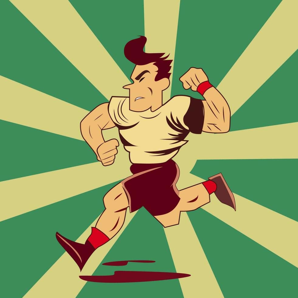 football cartoon character vintage style vector