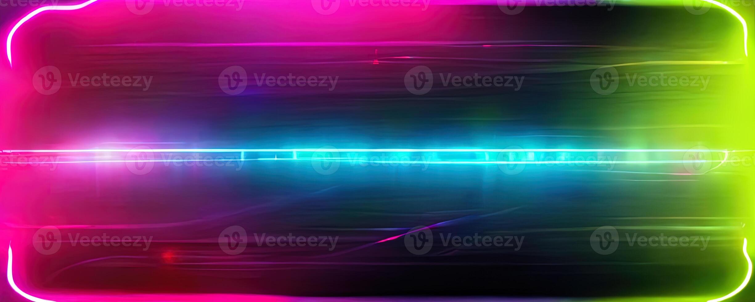 illustration of gaming background abstract, cyberpunk style of gamer wallpaper, neon glow light of sci-fi. Glowing iridescent neon lights for both light and dark backgrounds. photo