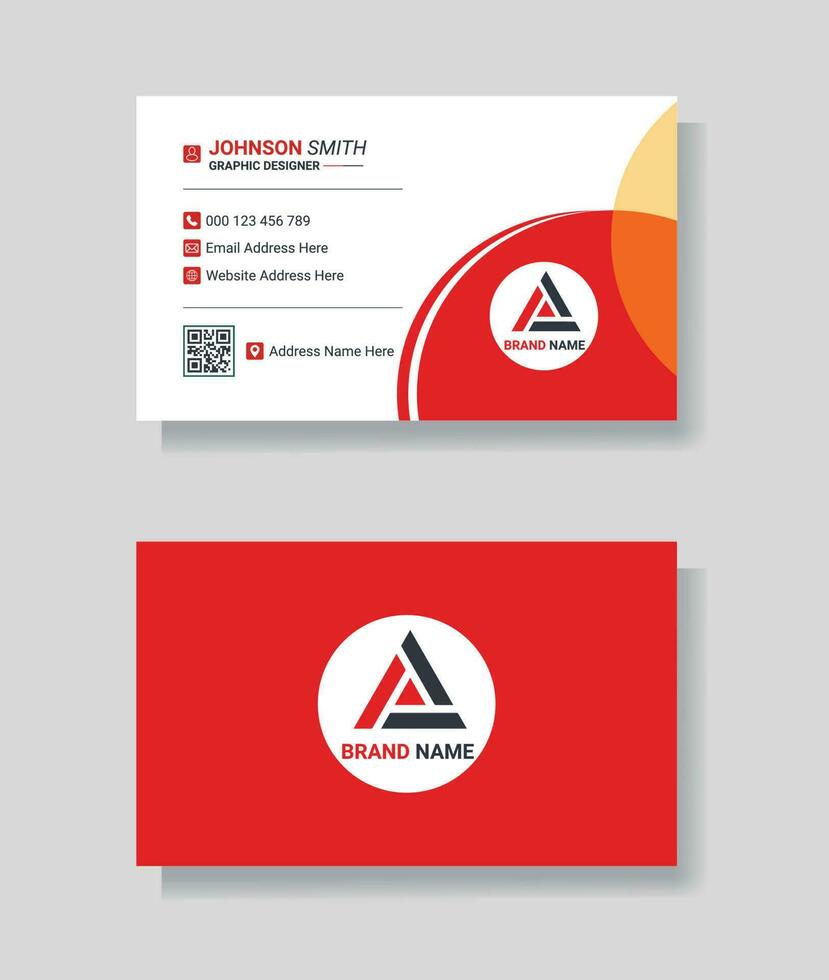 creativo negocio tarjeta, rojo y blanco antecedentes negocio tarjeta para corporativo identidad, nombre tarjeta ,visitando tarjeta Pro vector