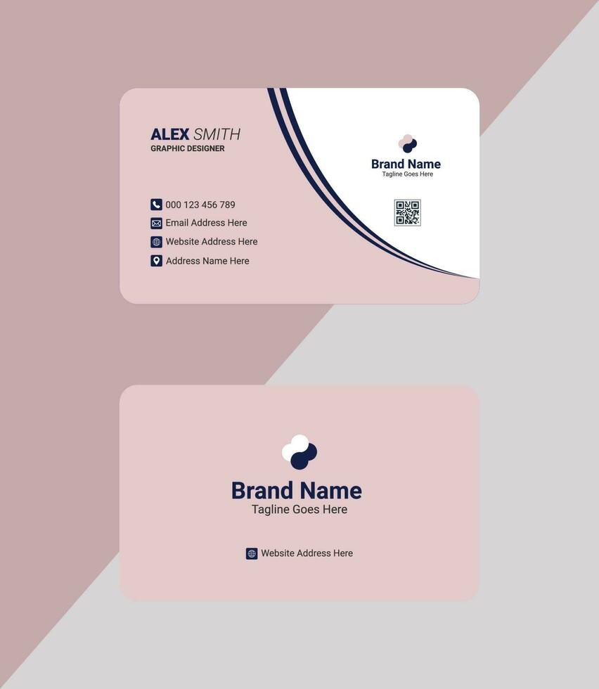 Creative smart business card, simple background business card for corporate identity , name card , visiting card  free vector