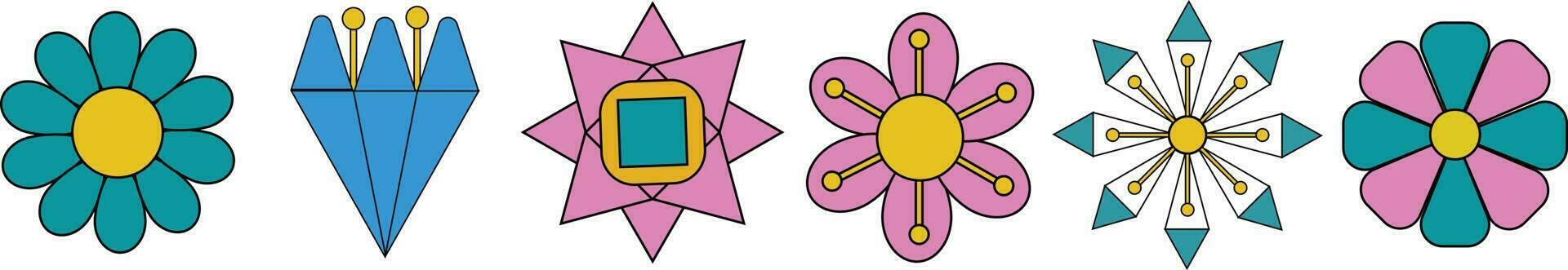 vector flower set