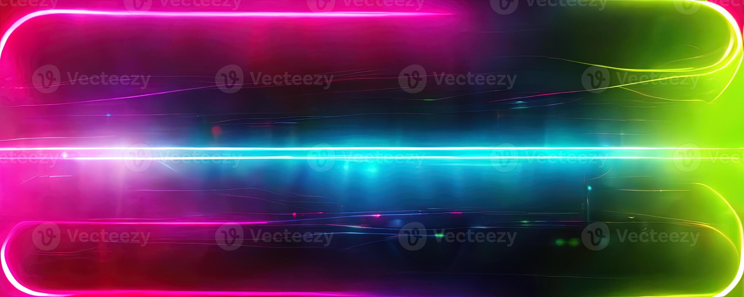 illustration of gaming background abstract, cyberpunk style of gamer wallpaper, neon glow light of sci-fi. Glowing iridescent neon lights for both light and dark backgrounds. photo