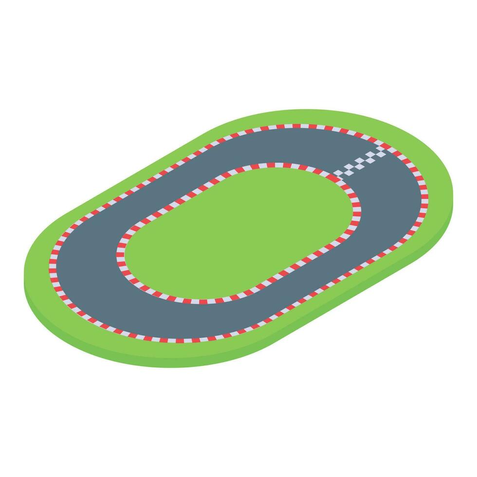 Racing track icon isometric vector. Race team vector