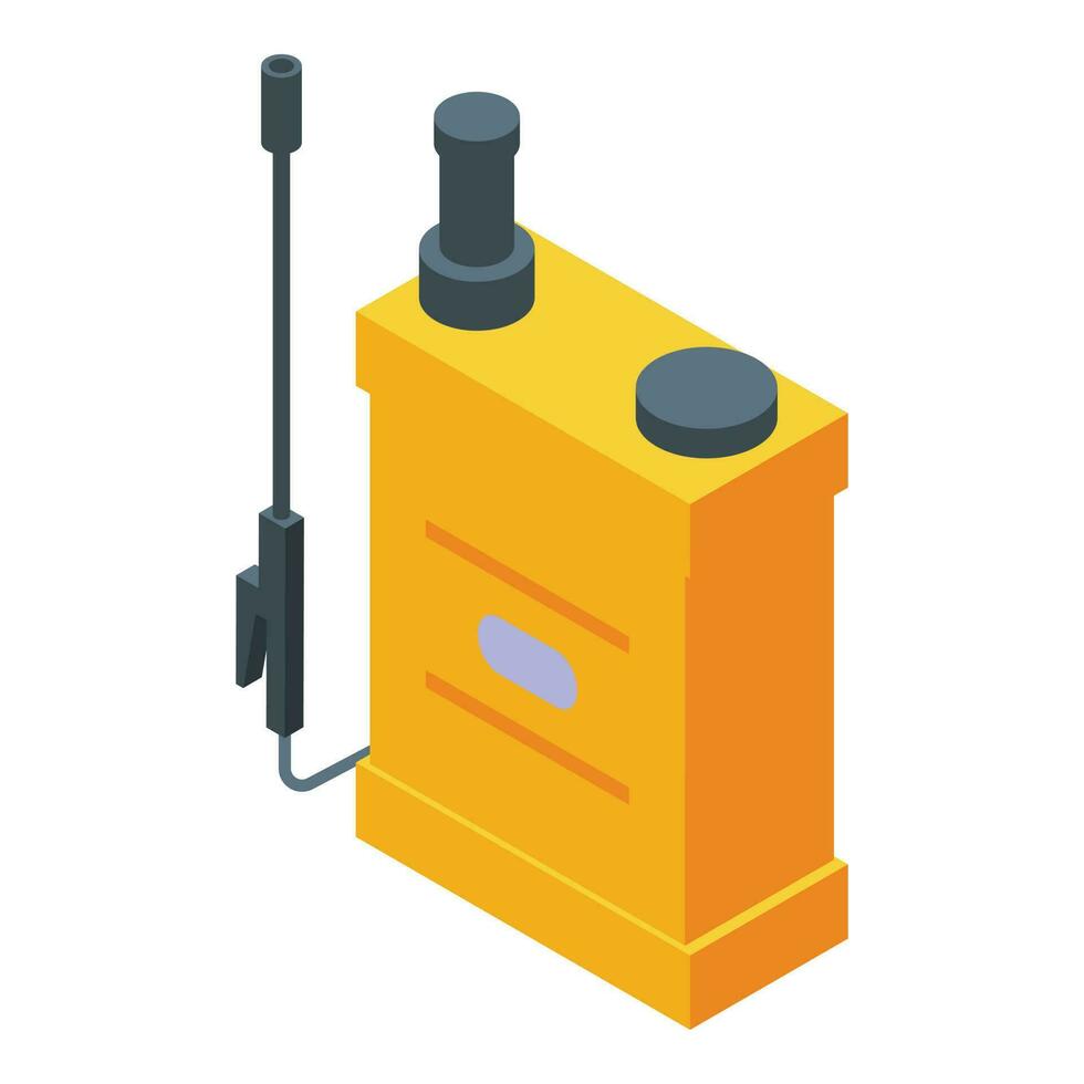 Plastic toxic pot icon isometric vector. Pesticide garden vector