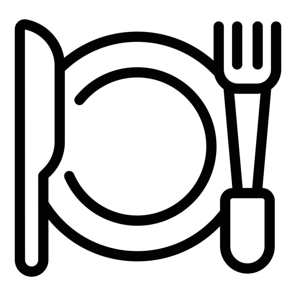 Pet restaurant dishes icon outline vector. Friendly animal vector