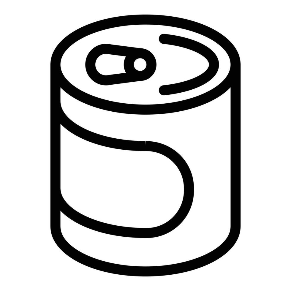 Pet tin can icon outline vector. Animal restaurant vector