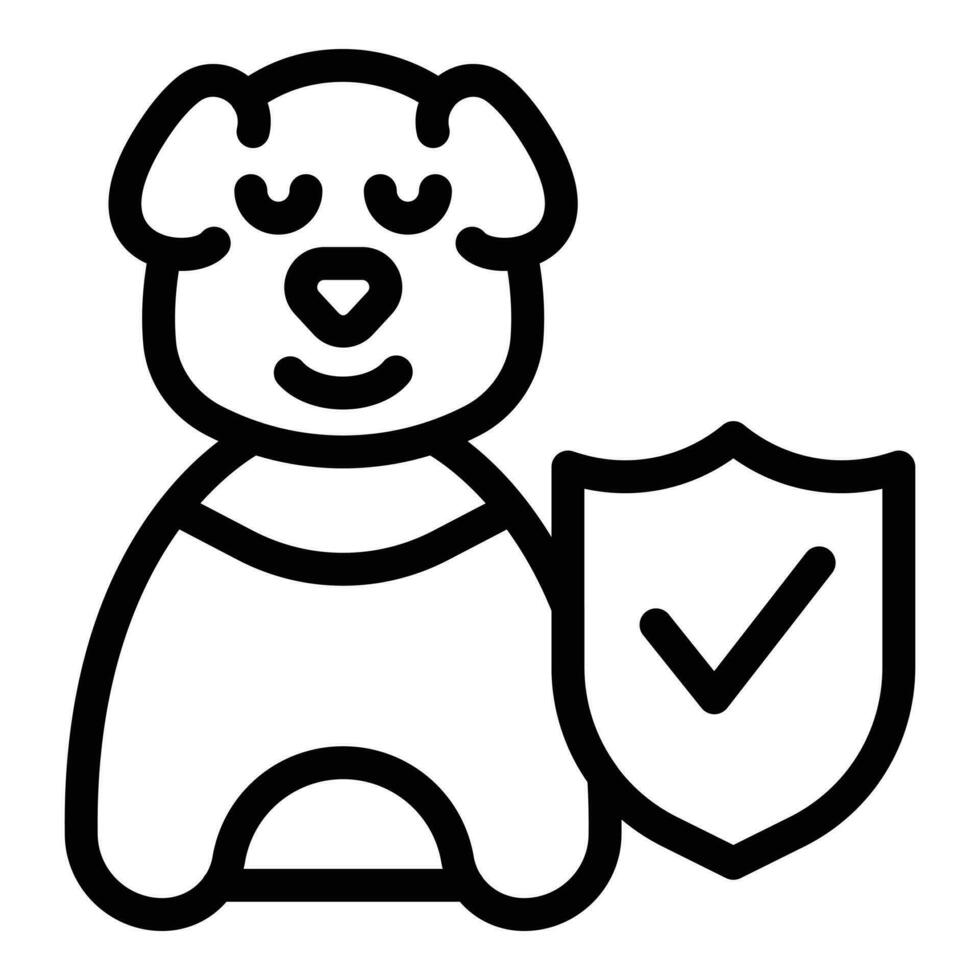 Happy dog icon outline vector. Pet restaurant vector