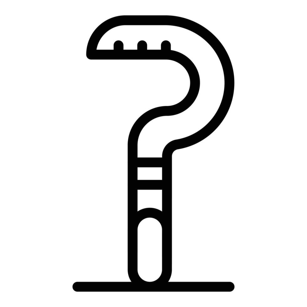 Stealing crowbar icon outline vector. Burglary tool vector
