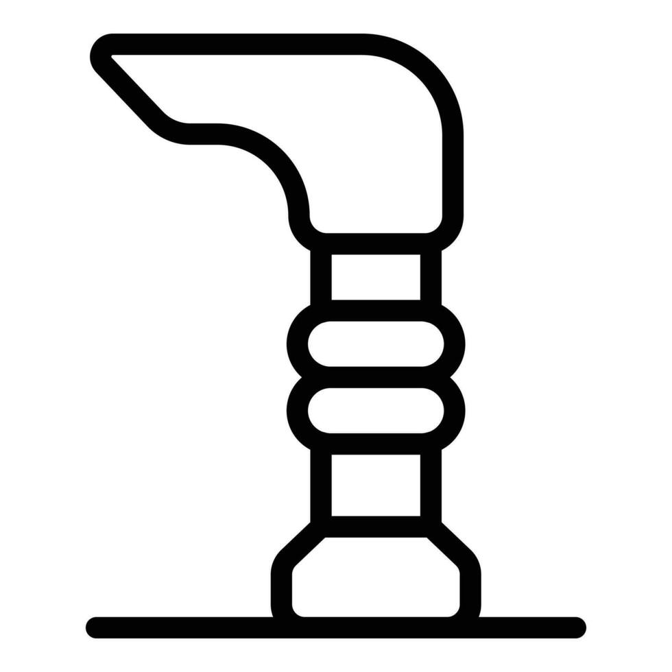 Crowbar bar icon outline vector. Thief tool vector