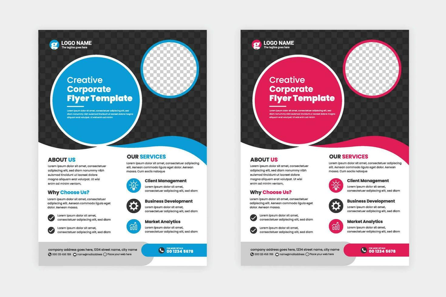 creative corporate business  flyer and brochure cover page design in a4 size paper sheet with creative shape in a minimal template with clean and modern typography vector