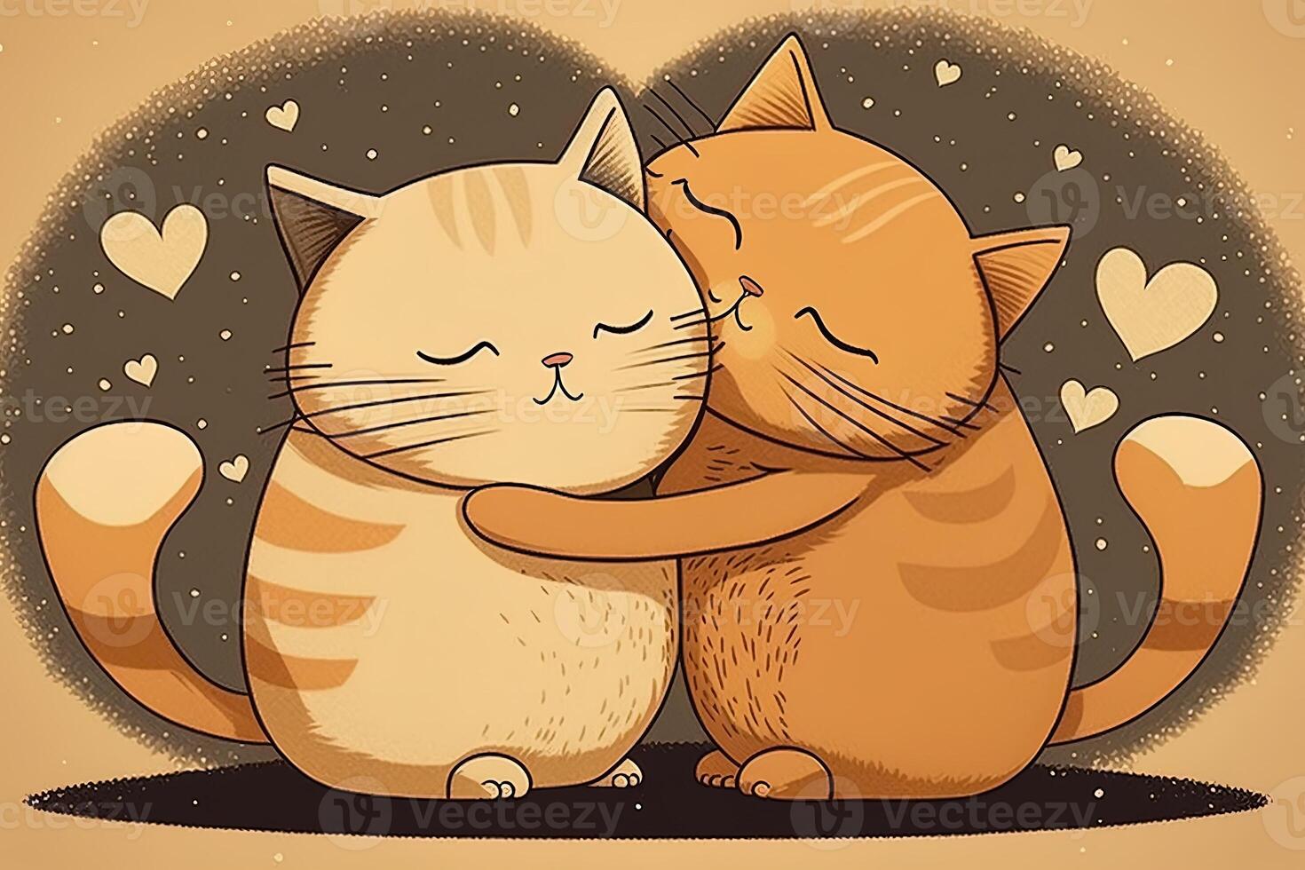 Love Cats Couple Design Romantic Vector Concept Stock Illustration -  Download Image Now - Domestic Cat, Love - Emotion, Two Animals - iStock