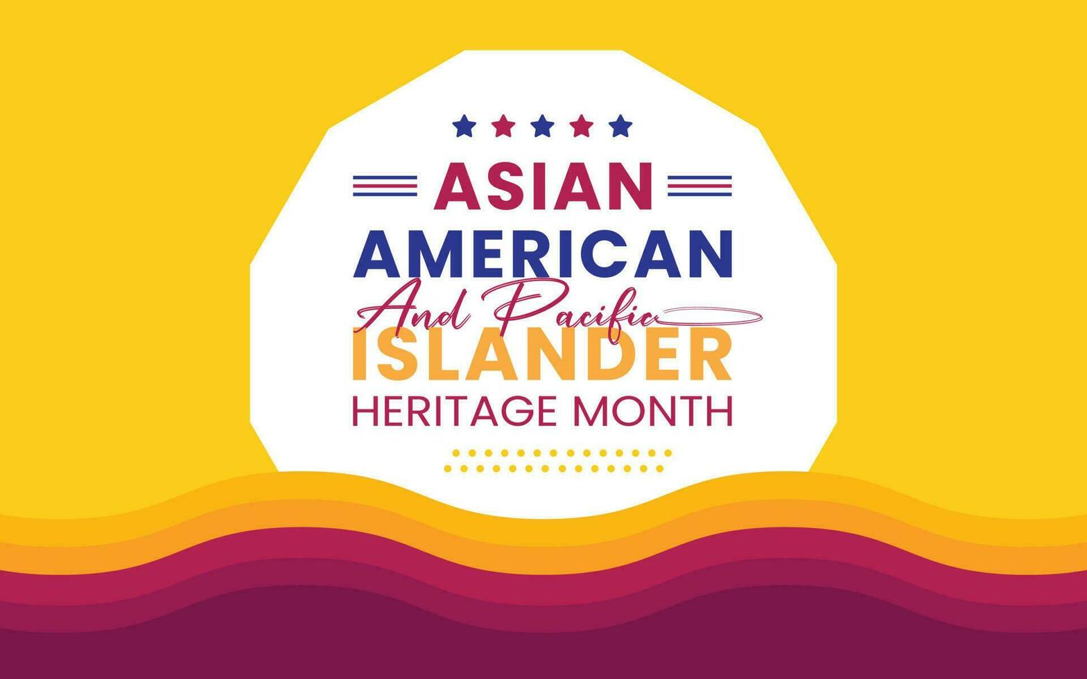 Asian American and Pacific Islander Heritage Month background or banner design template vector