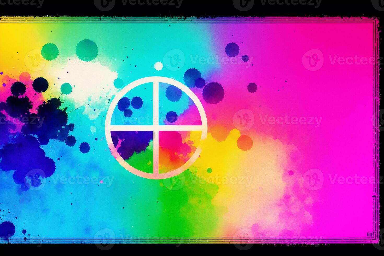 Abstract background with colorful watercolor splashes. Watercolor paint. Digital art, photo