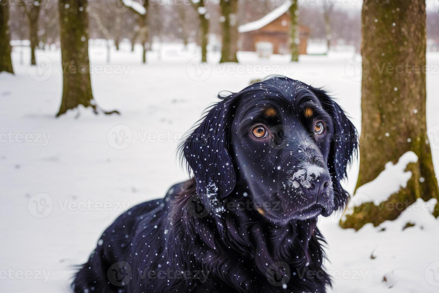 Cute Gordon Setter. Portrait of a beautiful Gordon Setter dog playing in the park. photo